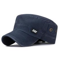 Vintažinė medvilninė plokščia viršutinė skrybėlė vyrams kariški kepuraitės Trucker Snapback beisbolo kepuraitė armijos skydeliai kepurė Captain Cap Hombre Gorras 55-59cm smėlis