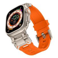 Prabangus guminis dirželis Apple Watch Band Ultra 2 1 49mm 45mm 44mm 42mm Minkštas sportinis dirželis skirtas iWatch serijai 9 8 7 6 5 apyrankių priedai 42mm