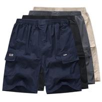 Vyriški vasariniai laisvalaikio vidutinio ilgio laisvo kirpimo šortai vidutinio amžiaus ir vyresnio amžiaus vyrams One Size - Fit for 160 lbs