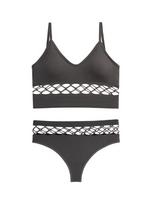 Women's Seamless Sports Bralette Set for Small Bust - Hollow Design, No Underwire, Plus Size Available S balta