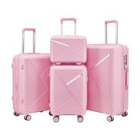 PAKETAS MADA SJLH-08 Dryžuotas kietas PP lagaminas 14-inch