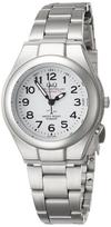 Citizen 10 ATM Water Solar Silver Q&Q Women's Watch, HJ01-204, Resistant, Radio-Controlled, Powered, balta