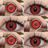 MillCreek spalvoti kontaktiniai lęšiai 14,5 mm mėlyna raudona žalia Cosplay serijos kontaktiniai lęšiai Halloween Cosplay Anime Eye 0 laipsnių 2 vnt. 0 žalia