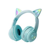 Gradiento belaidės ausinės RGB Mielos katės ausinės Bluetooth ausinės su mikrofonu Stereo muzikos žaidimas Ausinės mergaitėms vaikams Dovanos rožinė