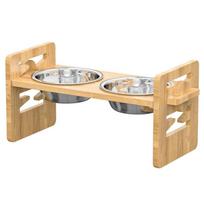 Raised Cats Bowl with Adjust Stand Elevated Dog Water Bowl Feeding Bowl Food Container for Cats Dogs Small Pet 1