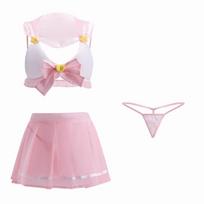 Anime Cosplay apatinis trikotažas Moterų japonų moksleivės apranga Helovinas Lolita Kostiumai Jūreivio uniformos marškiniai Magiškas Onesie sijonų rinkinys One Size