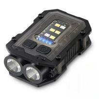 Mini nešiojamas LED COB žibintuvėlis Reguliuojamas pasukamas magnetinis degiklis USB įkraunamas lauko žibintuvėlis Kempingo avarinė lempa B-black(8 modes)