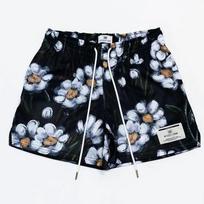 Unisex vasarinės krepšinio šortai: Aliejinės tapybos stilius, laisvas tinklinis audinys, laisvas kirpimas, iki kelių S beige