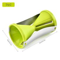 Daržovių spiralizatoriaus rinkinio vaisių pjaustyklė Julienne Peeler nerūdijančio plieno daržovių spiralinė pjaustyklė Julienne pjaustyklė šviesiai žalios spalvos