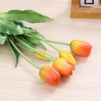 Real Touch tulpė dirbtinė gėlė prabangi silikoninė dekoratyvinė puokštė namų vestuvėms Kalėdos Svetainės dekoras flores dirbtiniai 5 pcs with a set