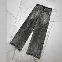 Y2K Punk Hip Hop Džinsai Vyriški Moteriški Gatvės Apranga Pakrantėje Darbo Drabužiai Plyšę Stilius Laisvi Išskalbti Drabužiai Vyriški Grindų Šluostymo Kelnės M juoda