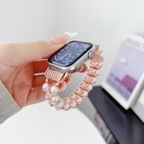 Moteriška perlais inkrustuota deimantais apyrankė Apple Watch Ultra 49 mm 46 mm 45 mm 38 mm 41 mm 42 mm 44 mm iWatch Series 10 9 8 7 6 5 4 dirželis 38mm 40mm 41mm žalia