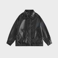 Retro vyriška PU odinė trenerio striukė: Pavasario/rudens laisvalaikio motociklo stilius 2XL abrikosas