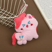 Non-Toxic My Little Pony Keychain Mini Plush Toy Twilight Sparkle Pinkie Pierarity Fluttershy Applejack Rainbow Keychain Doll For Children About 7cm