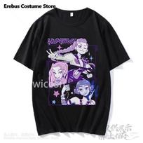Huntrix Rumi Mira Zoey Cosplay Anime Kpop Demonės Merginos Galia Korėjos Grupės Kawaii Animacinis Filmas Vyrai Moterys Vaikas Marškinėliai Vasara Oversize S