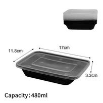 10/30 vnt. Plastikinė Bento dėžutė Maistui Pietų dėžutė Vienkartinė Salotų Vaisių Laikymo Dėžutė Maisto ruošimo konteineriai Kvadratinė Sandari Išsinešimui Bento 10PCS