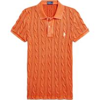 Polo Ralph Lauren Vienspalviai Slim Fit Polo Marškinėliai Moteriški viršutiniai drabužiai Oranžiniai WMPOKNINB920190-801 L orange