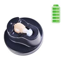 Klausos aparatai su USB įkrovimo stotele, Į ausį dedami garsą stiprinantys prietaisai su įkrovimu Charging compartment