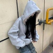 2KWEIRD Harajuku Kasdieniai Kailiniai Lopų Plediniai Moteriški Y2k Estetiški Laisvi Kišeniniai Gatvės Drabužių Paltai Grunge Rudens Džemperiai M pilka spalva