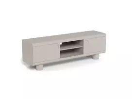 Magee TV spintelė, viršutinė dalis iš pilkos spalvos MDF, pagrindo dalis iš pilkos spalvos MDF, 160x40x50 cm