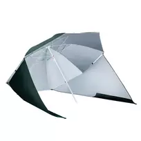 Paplūdimo skėtis su apsauga nuo vėjo 2 viename, tamsiai žalias, Φ210xH222cm