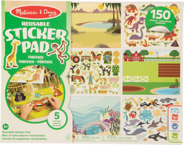 MELISSA & DOUG  Daugkartinio naudojimo lipdukų knygelė „Gyvūnai ir jų namai“