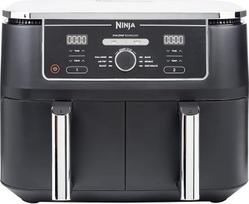 "Ninja Foodi MAX" dviejų zonų [AF400EU] karšto oro keptuvė, 2 dideli kepimo skyriai, 6 funkcijos, 2 nepriklausomos gartraukiai, 9,5 litro, 65 proc. taupo energijos sąnaudas