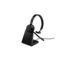 Jabra Evolve 65 TE MS Mono Link390a Belaidės ausinės, Bluetooth, USB-A, Charging Stand, Juoda