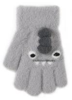 BeSNAZZY Megztos pūkuotos pirštinės 15 cm R-237-grey/15 cm