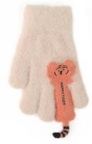 BeSNAZZY Megztos pūkuotos pirštinės R-238-beige/16 cm