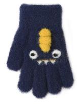 BeSNAZZY Megztos pūkuotos pirštinės 15 cm R-237-navy/15 cm
