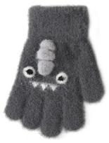 BeSNAZZY Megztos pūkuotos pirštinės 15 cm R-237-graphite/15 cm