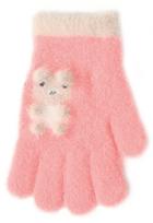 BeSNAZZY Megztos pūkuotos pirštinės R-231-fuchsia/16 cm