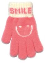 BeSNAZZY Megztos pūkuotos pirštinės 18 cm R-205-Dpink/18 cm