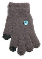 BeSNAZZY Megztos pūkuotos pirštinės 16 cm R-197-Lgrey/16 cm