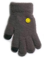 BeSNAZZY Megztos pūkuotos pirštinės 16 cm R-197-grey/16 cm