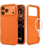 Oranžinis silikoninis dėklas Apple iPhone 17 Pro Max telefonui "Spigen Silicone Fit MAG Magsafe"