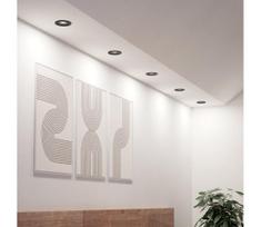 Eglo 902266 - Komplektas 5 vnt. LED įleidžiamų taškinių šviestuvų BARRANCO LED/4,8W/230V, juodos spalvos