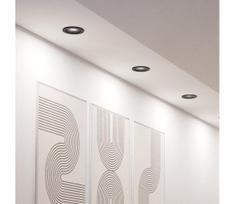 Eglo 902265 - RINKINYS 3x LED įleidžiamas taškinis šviestuvas BARRANCO LED/4,8W/230V juodas