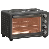 Mini orkaitė 28 l su kaitvietėmis, 2600 W, 100–230 ℃, laikmatis, juoda, 1 vnt