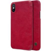 Nillkin Qin original leather case cover for iPhone XS / X red (Red)
