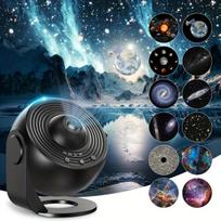 Žvaigždėtas projektorius RGB naktinė lempa, Juoda