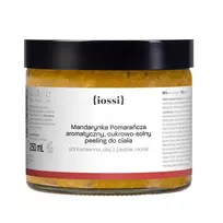 IOSSI_Mandarinų ir apelsinų aromatinis cukraus kūno šveitiklis su abrikosų kauliukų aliejumi 250 ml