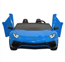Dvivietis elektromobilis Lamborghini Aventador SV STRONG, mėlynas