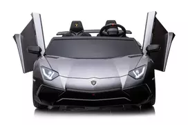 Dvivietis elektromobilis Lamborghini Aventador SV STRONG, pilkas