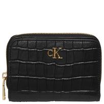 Piniginė moterims, Juoda, CK croc medium flap zip wallet