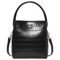 Rankinė per petį moterims, Juoda, CK croc buCKet wiTH strap