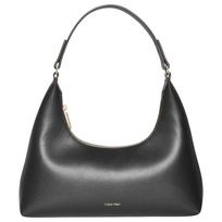 Rankinė per petį moterims, Juoda, foil logo conv shou?lder bag