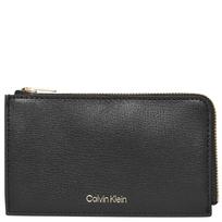 Piniginė moterims, Juoda, foil logo top zip cardcase