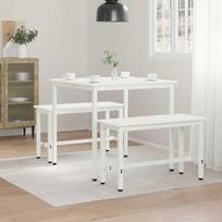 Valgomojo stalas Balta 80 x 80 x 75 cm Kietos pušies mediena